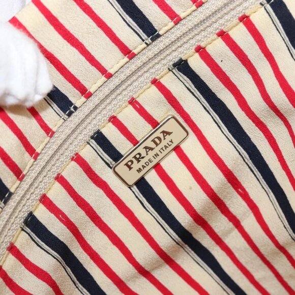 PRADA Hand Bag Satin Red - Picture 11 of 16